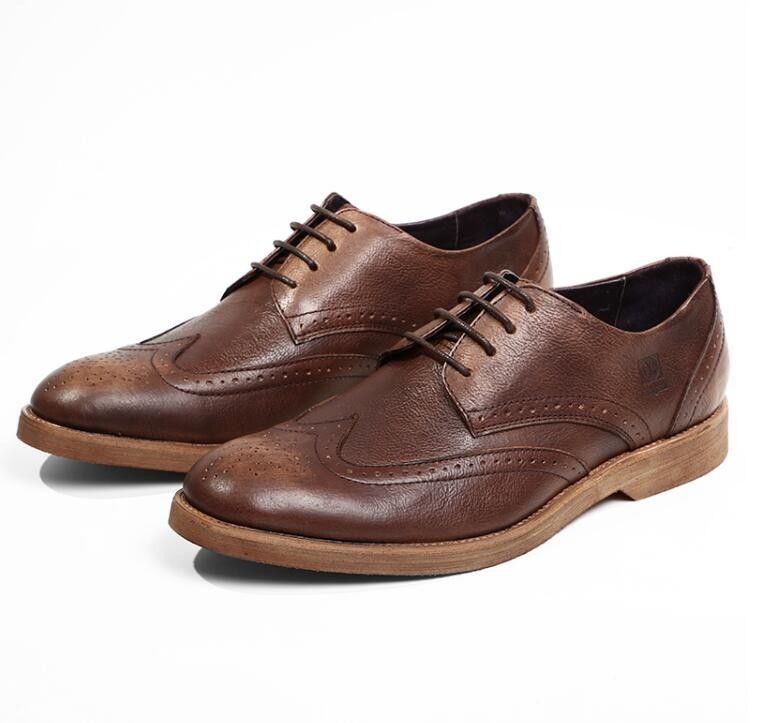 Confortevoli scarpe da uomo in pelle, calzature da sole morbide per adulti.