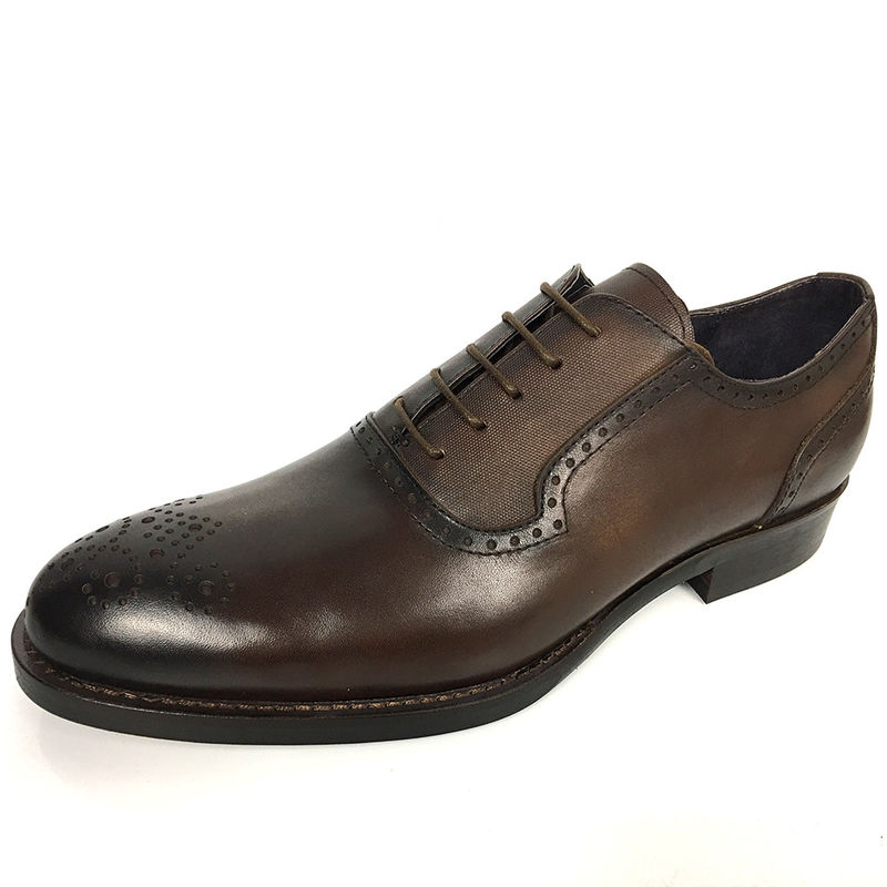 2018 Calzature Fabbrica Cina Calzature in cuoio 100% artigianali Stile italiano Calzature da uomo