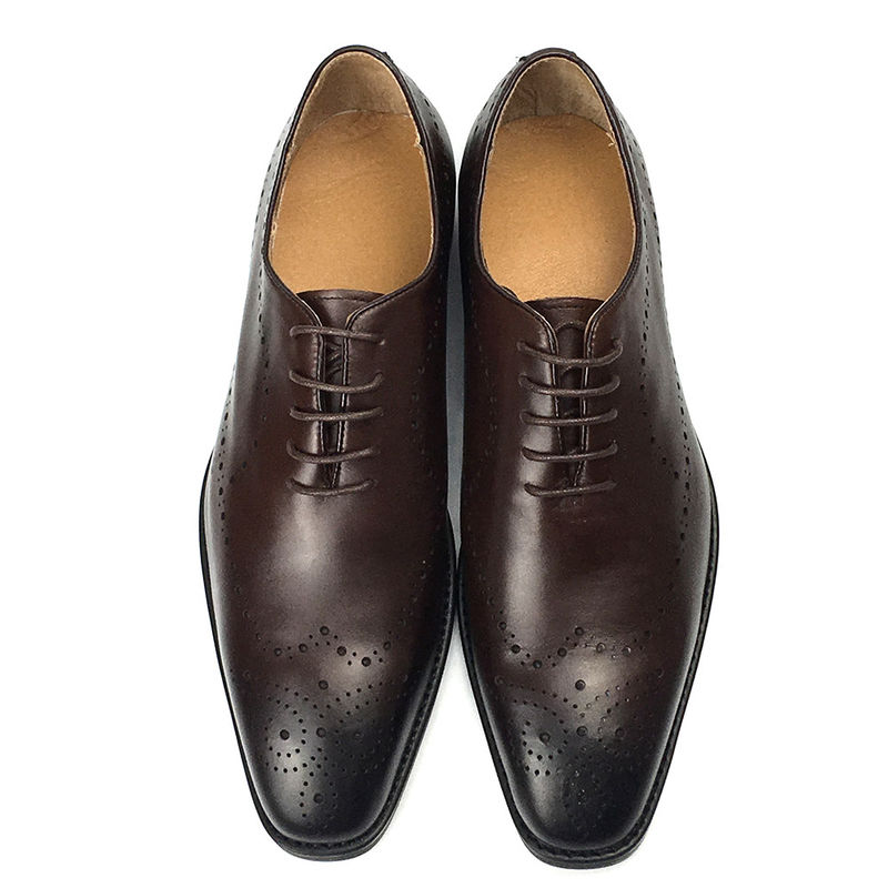 Colori a mano di cuoio di vitello uomo abito formale scarpe stile elegante