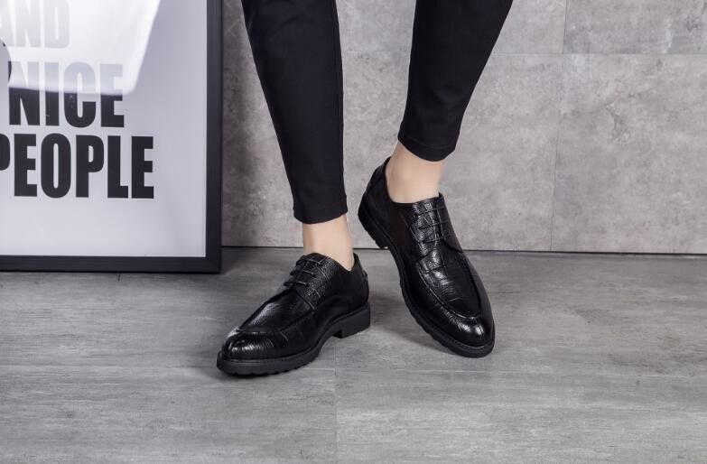 Sciarpe nera a punta rotonda Uomo abito formale Scarpe Primavera / Autunno Confortevole
