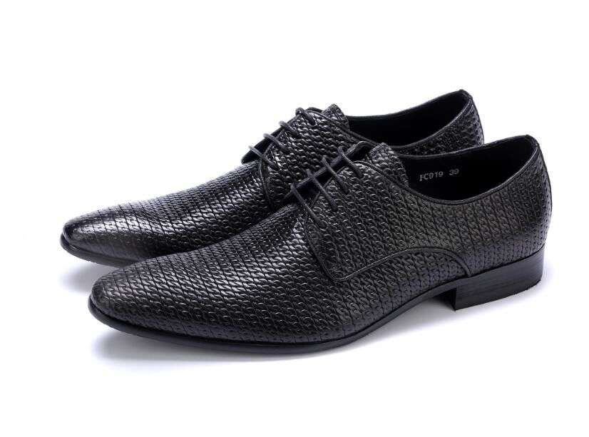 Tutte tessute brillanti maschili originali di cuoio abiti da uomo scarpe da cuoio Oxford scarpe da uomo