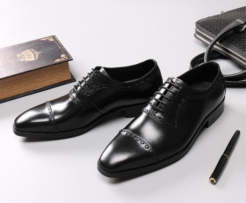Pelli di cuoio abito da sposa da uomo calzature da sposa da uomo moda Goodyear suole Oxford