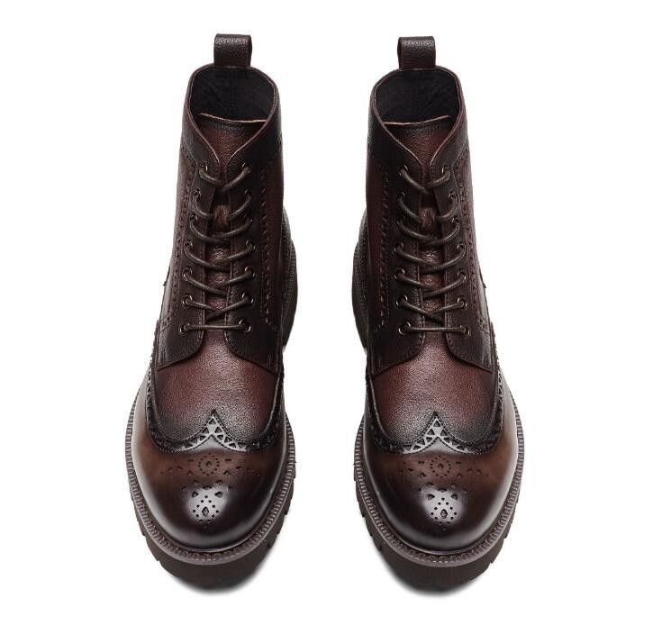 Stivali di pelle calda, scarpe da lavoro da uomo, tipo chiusura.